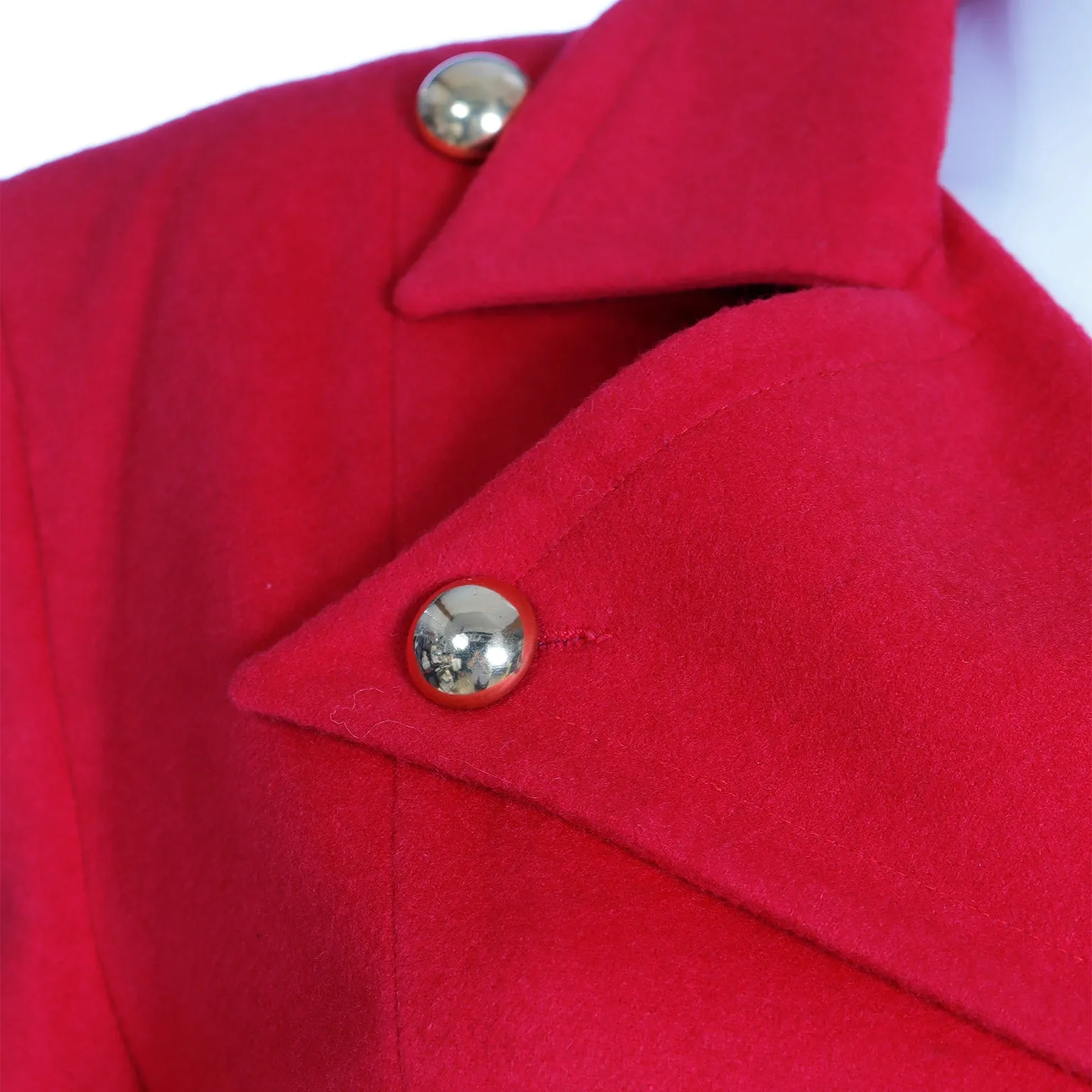 1980s Patrick Kelly Red Double Breasted Cashmere Blend Jacket