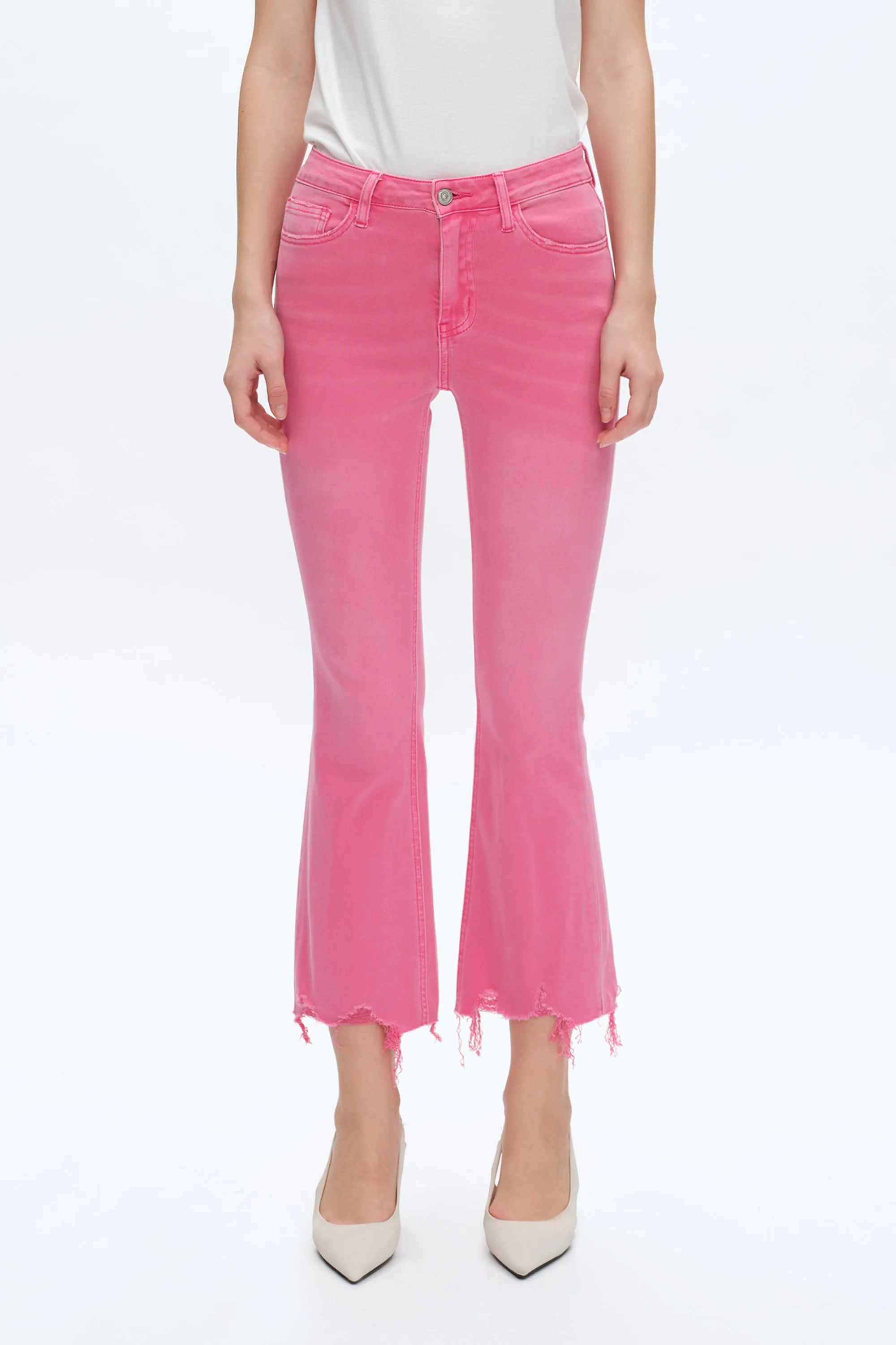 Alice High Rise Crop Flare Jeans