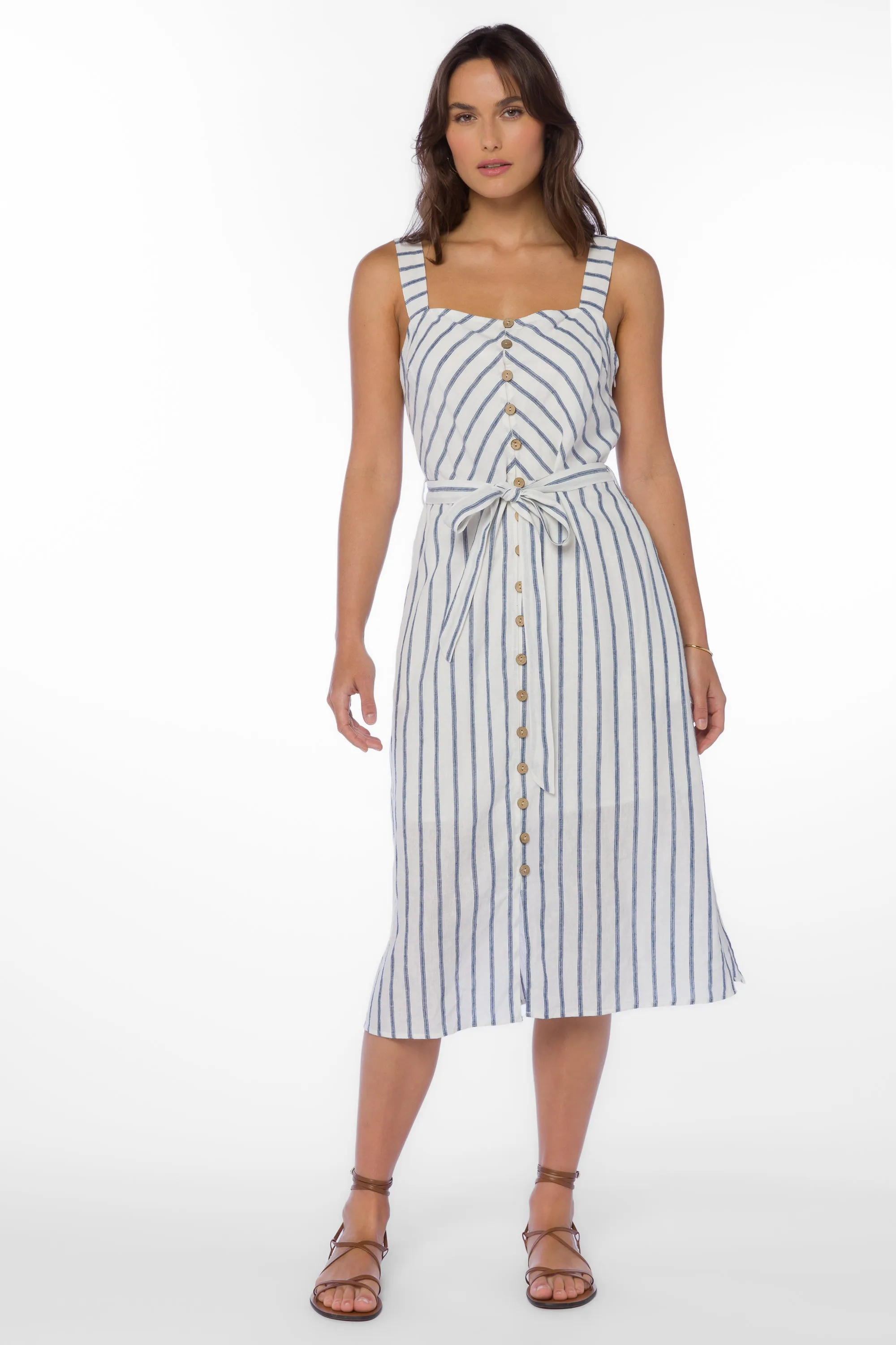 Amber Navy Stripe Dress