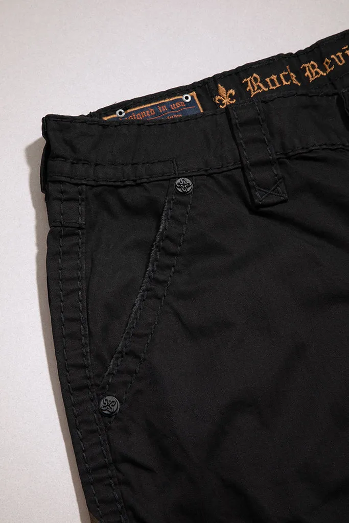 BLACK CARGO SHORTS