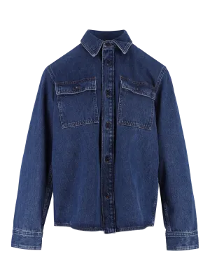 button-up denim overshirt