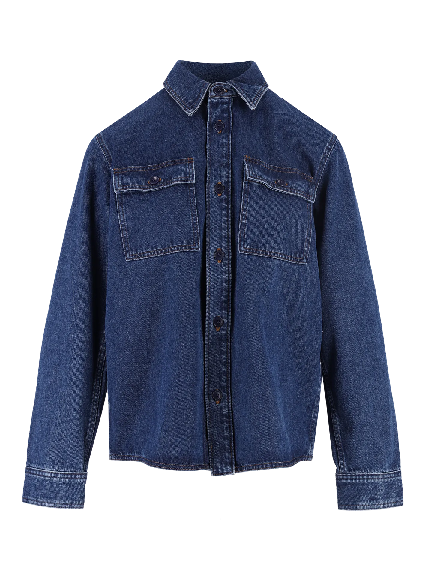 button-up denim overshirt