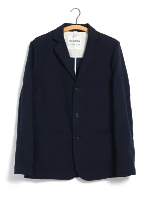 CHARLIE | Easy Three Button Blazer | Indigo Sashiko