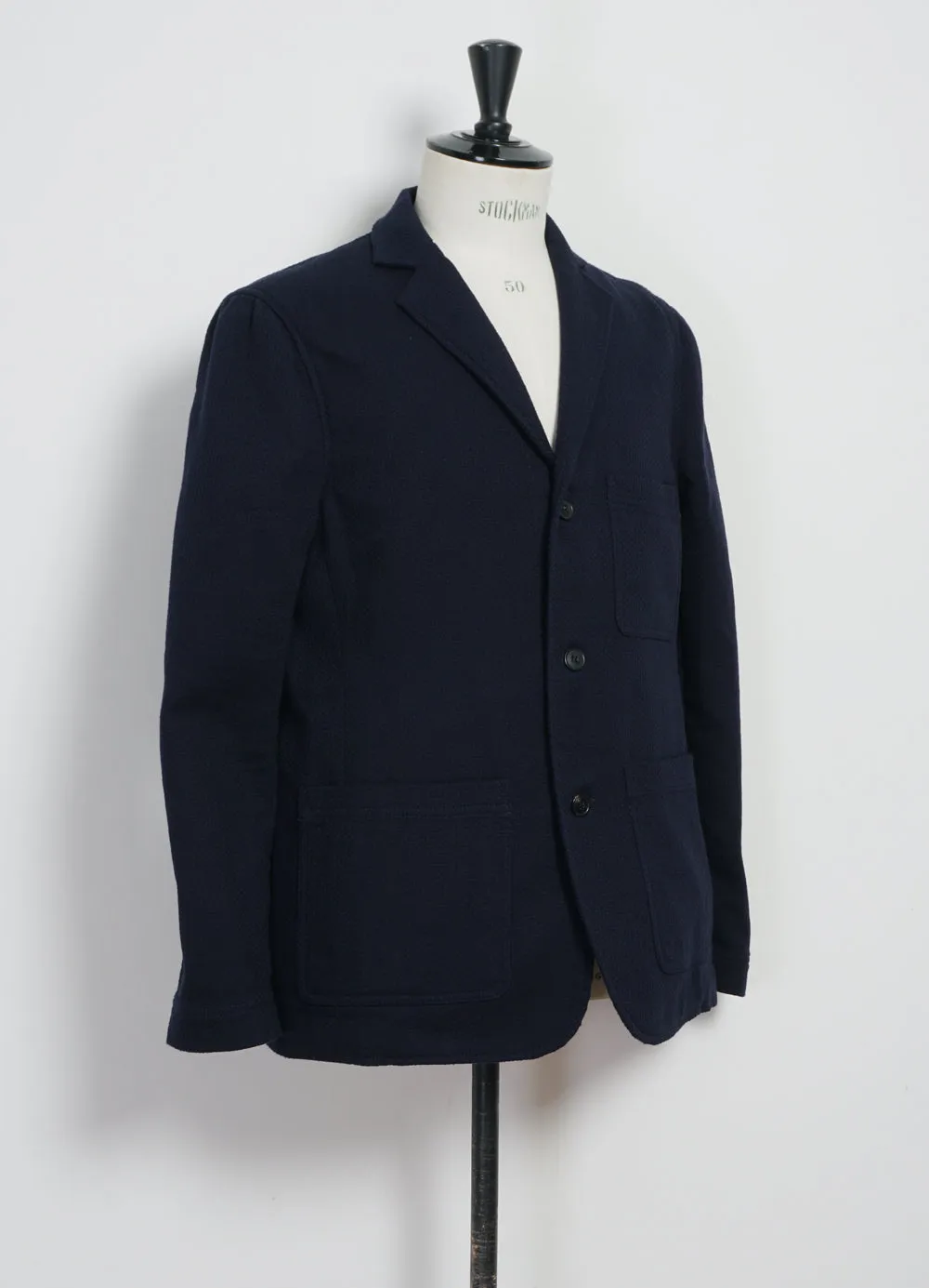 CHARLIE | Easy Three Button Blazer | Indigo Sashiko