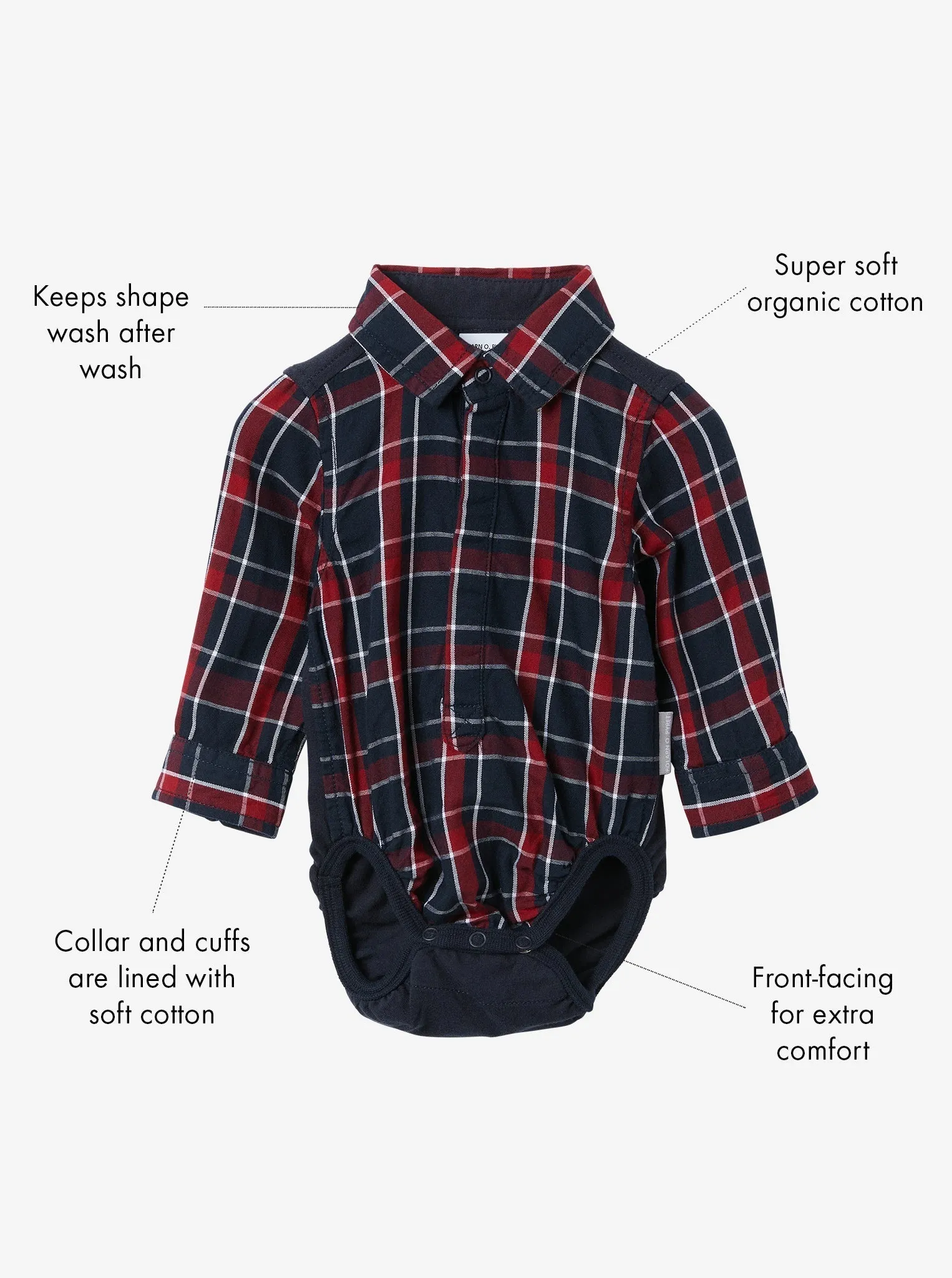 Checked Shirt Babygrow