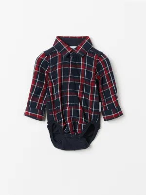 Checked Shirt Babygrow