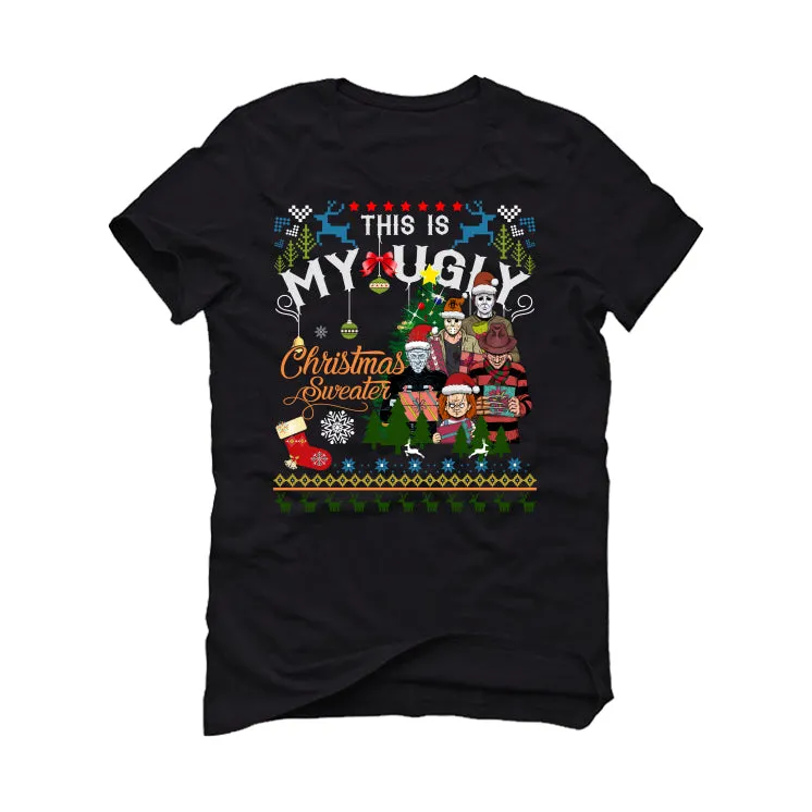 CHRISTMAS UGLY SWEATERS Black T-Shirt (This My Ugly Christmas Sweater)