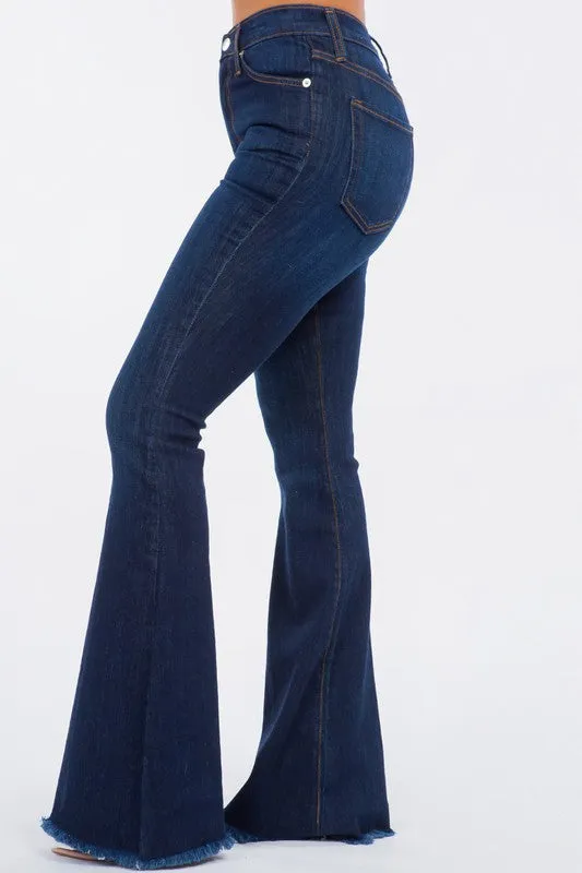 Classic Flare Denim Jean in Dark Wash