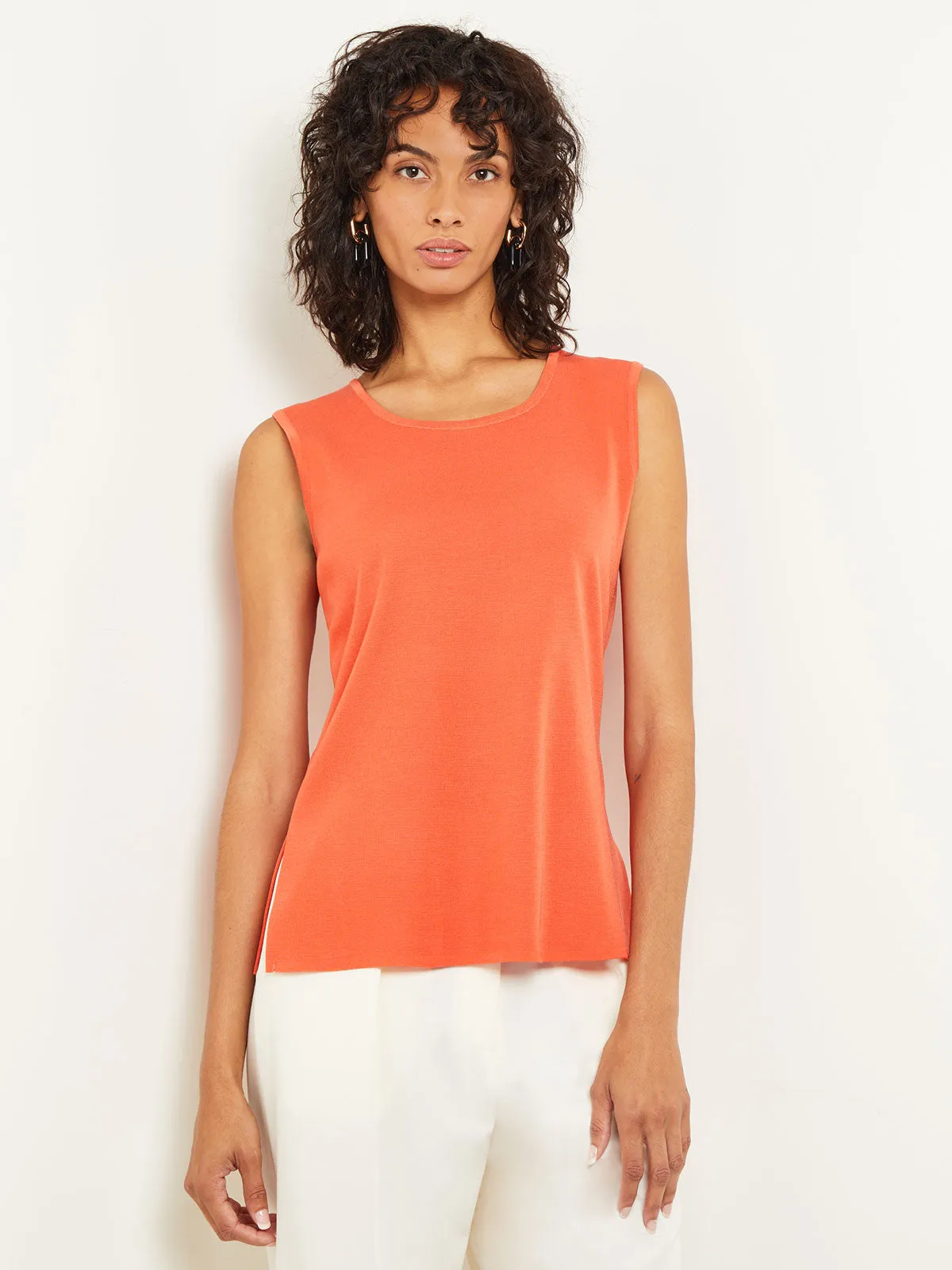 Classic Knit Tank Top, Spice