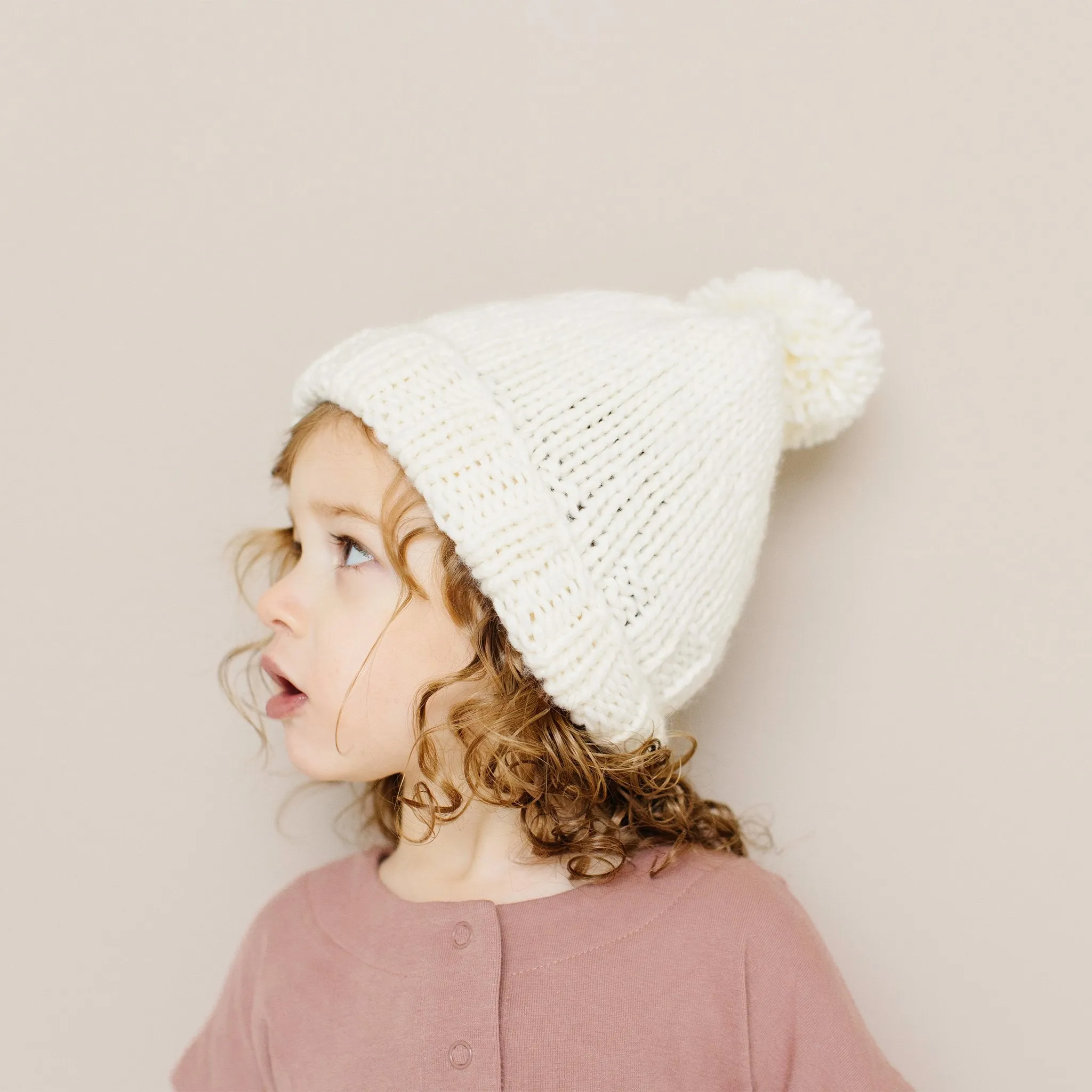 Classic Pom Hat, Cream