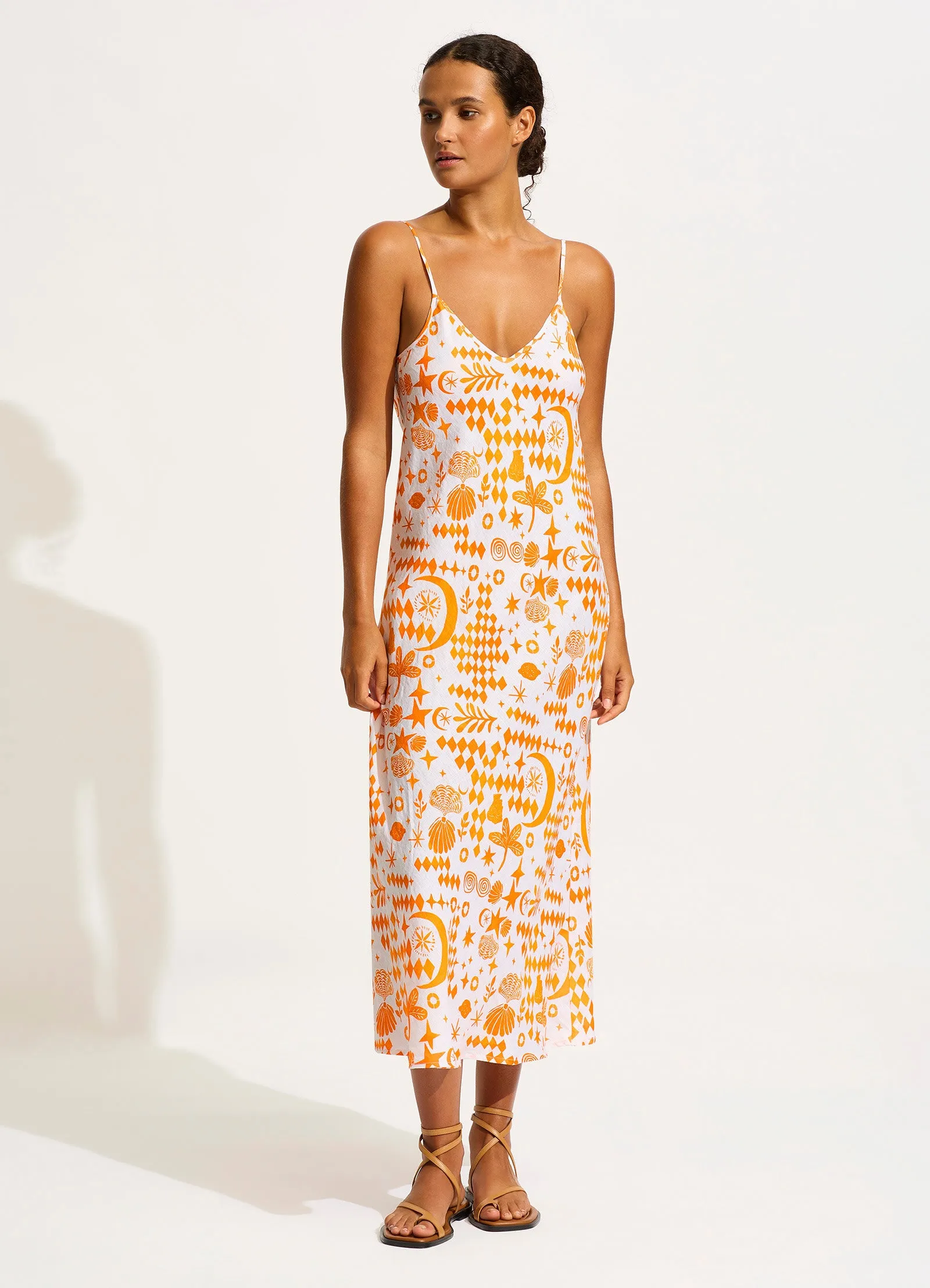 Corfu Midi Dress - Turmeric