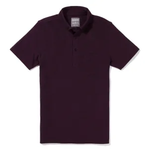 Decatur - Burgundy Short Sleeve Oxford Pique Polo