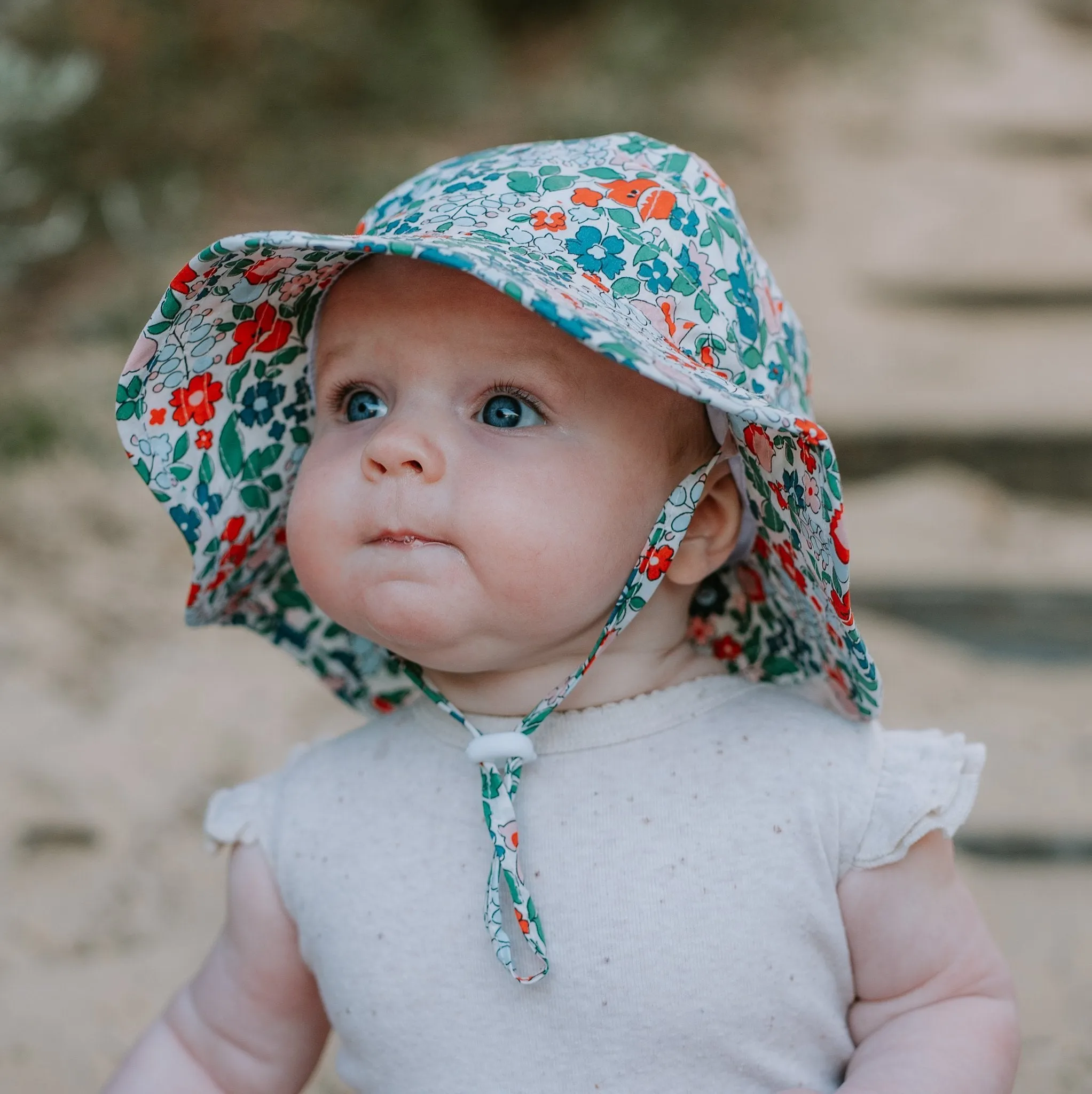 Evergreen Wide Brim Infant Sunhat