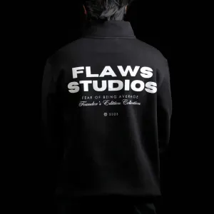 FLAWS STUDIO Zipper Polo-Black