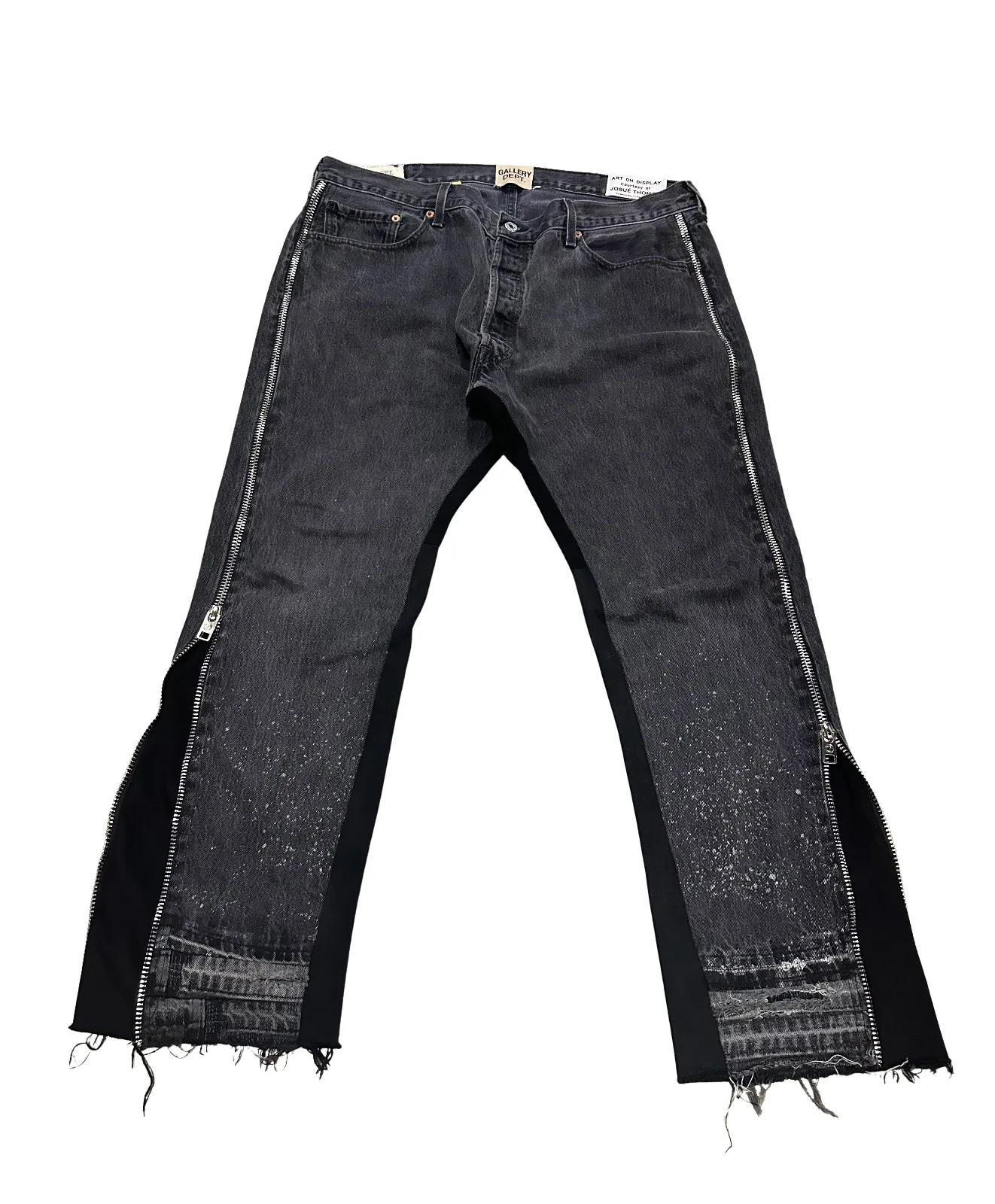 Gallery Dept. Grey Zip Flare Jeans