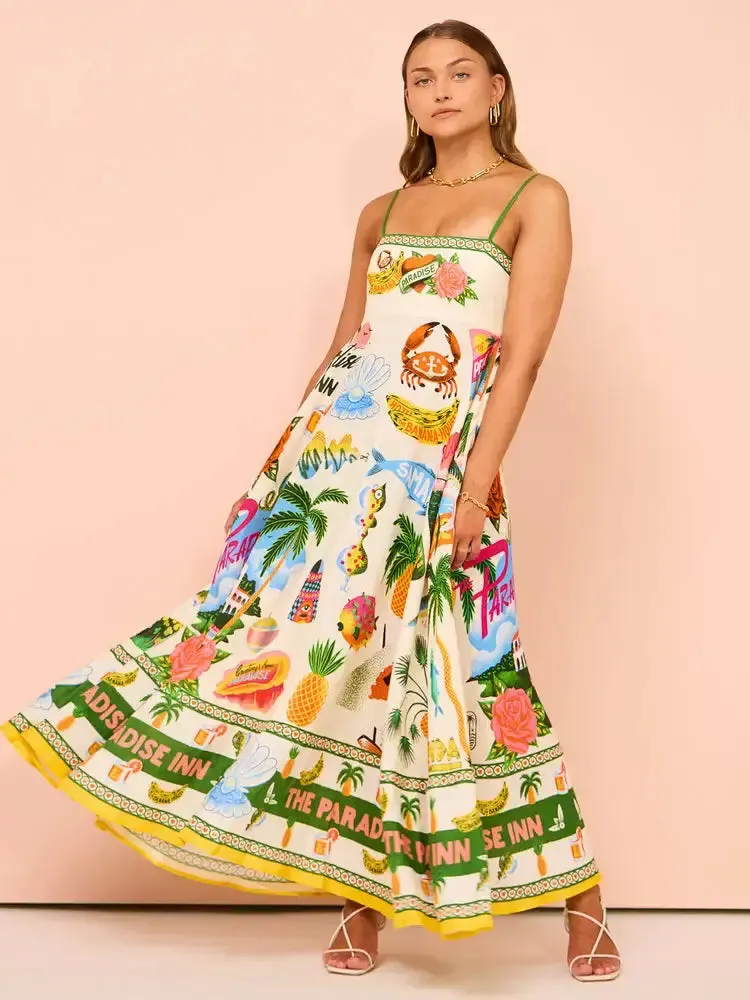 Gentle Waves: Breezy Bliss Flowy Paradise Dress