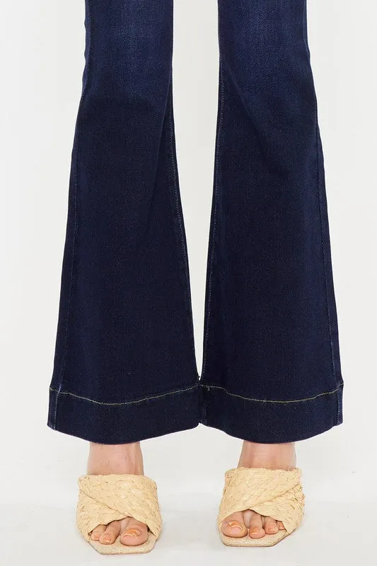 High Rise Flare Dark Wash