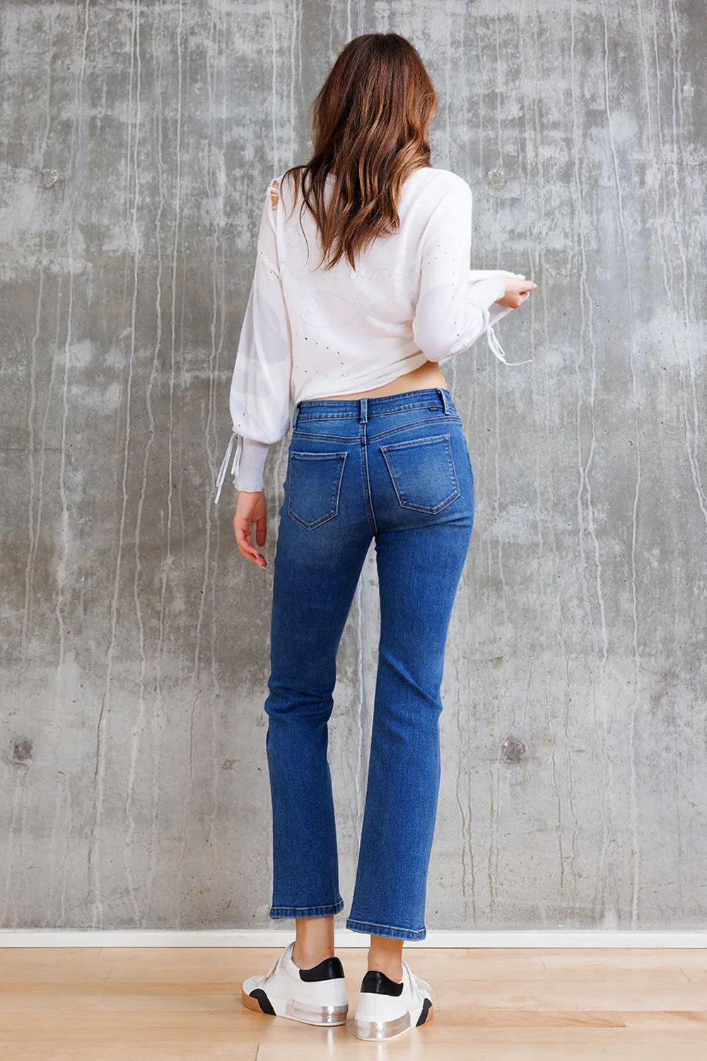 High Rise Mini Bootcut Jeans