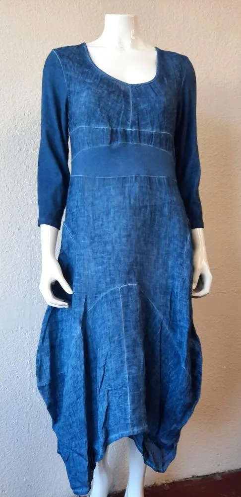 INIZIO ITALY Magic 3/4 Sleeves Linen Dress