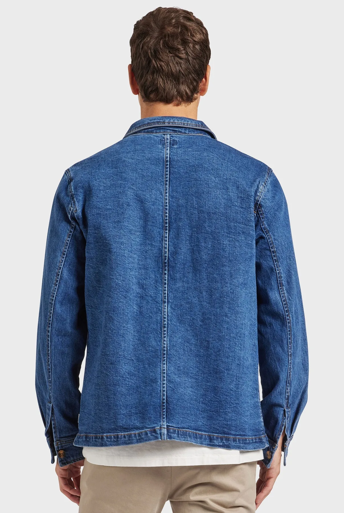 Jensen Indigo Overshirt in Mid Wash