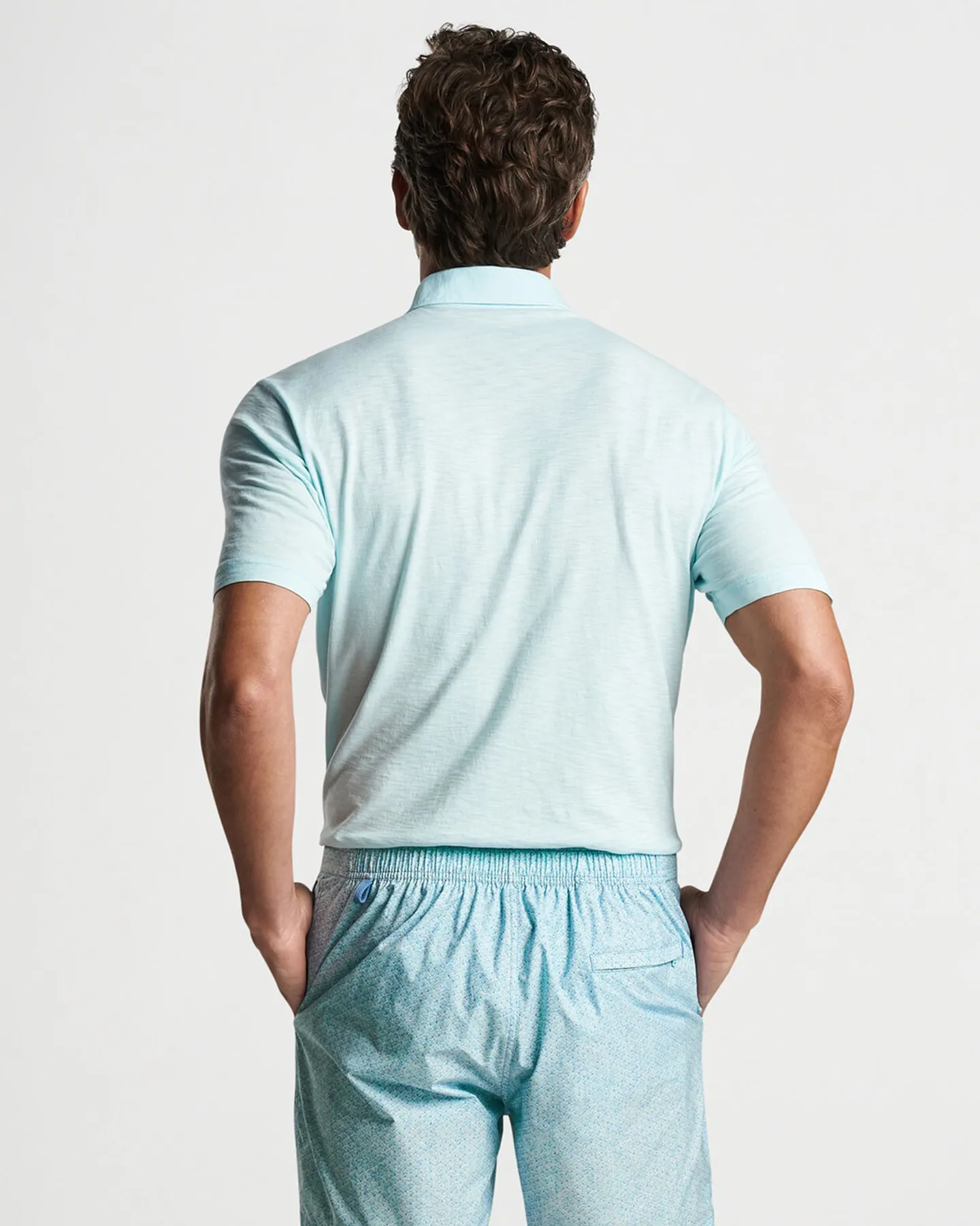 JOURNEYMAN SHORT SLEEVE POLO - ICED AQUA