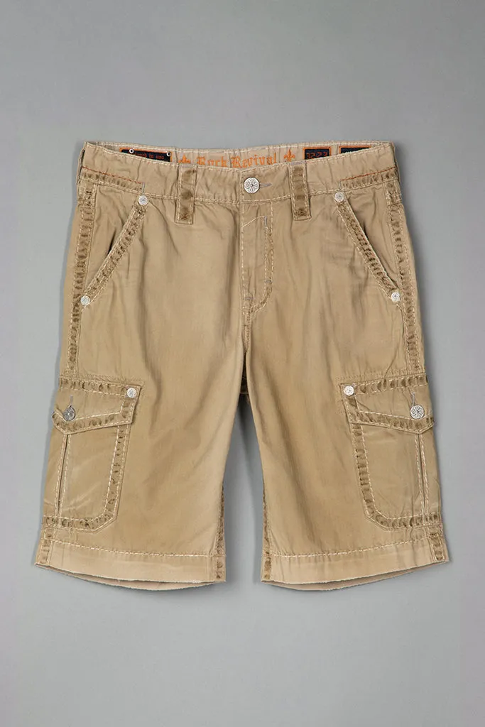 KHAKI CARGO SHORTS