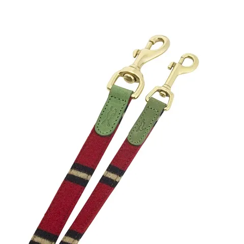 LISH Red Cecil Tweed Dog Lead