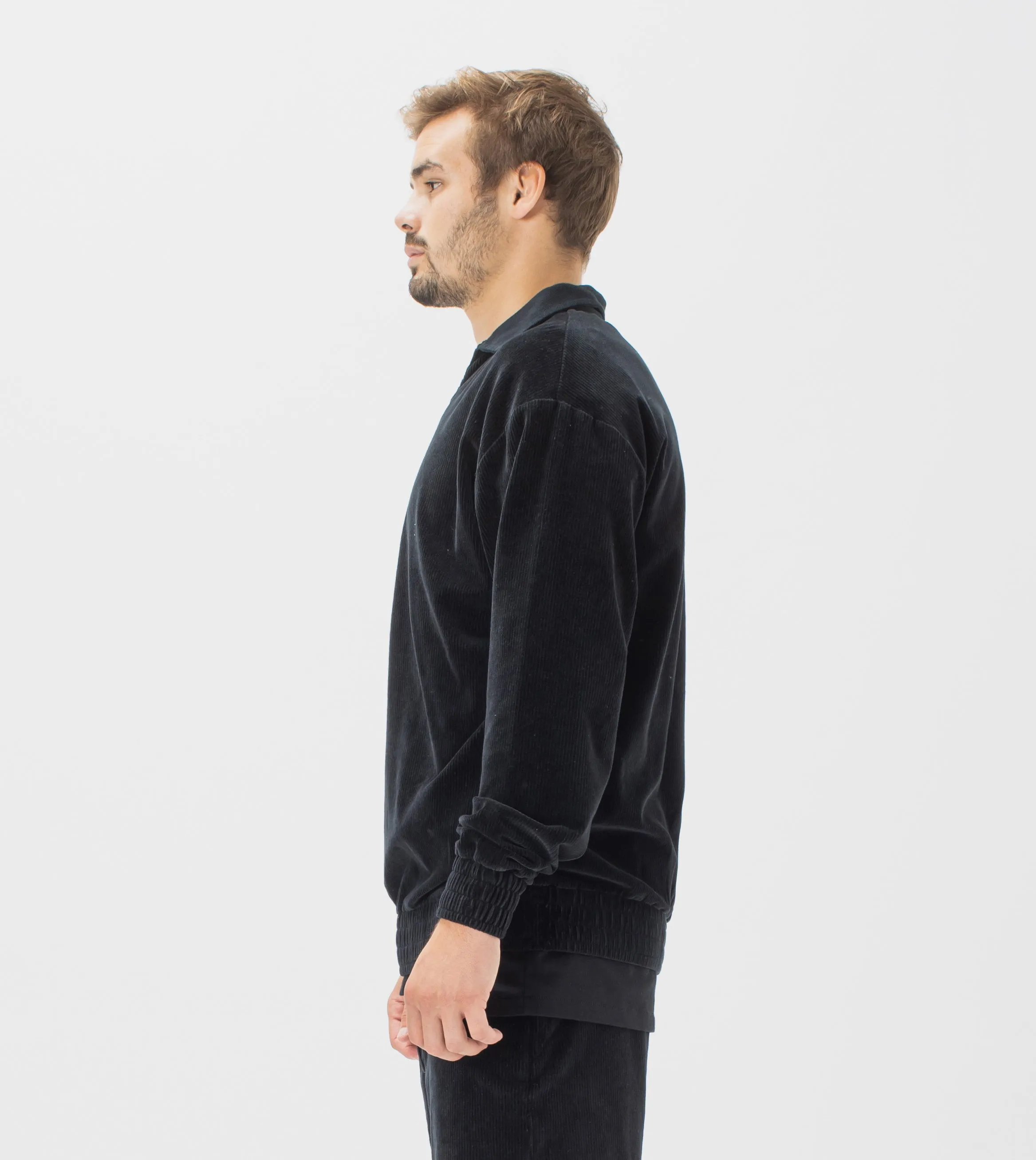 Lowgo Velour Polo Black