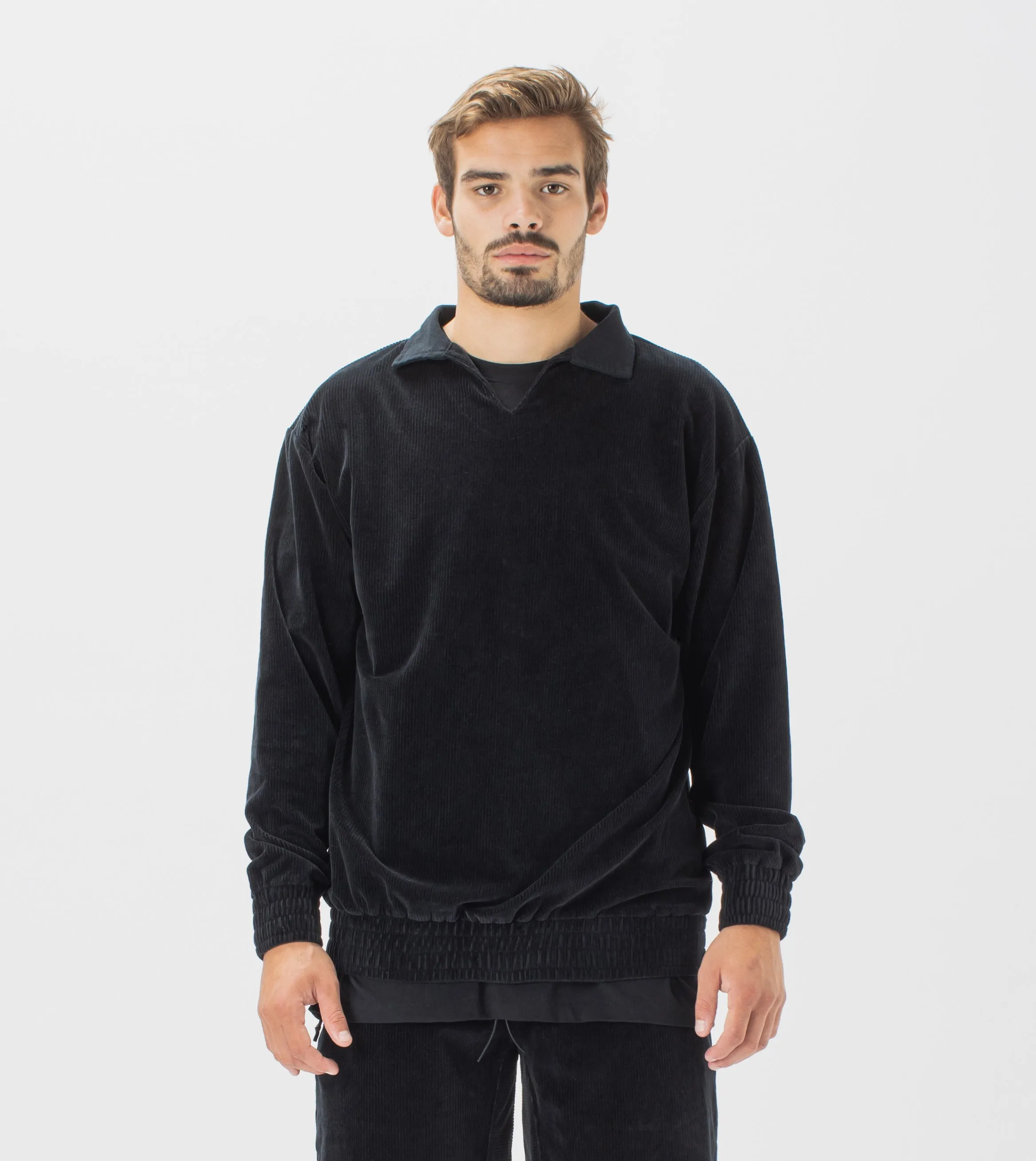 Lowgo Velour Polo Black