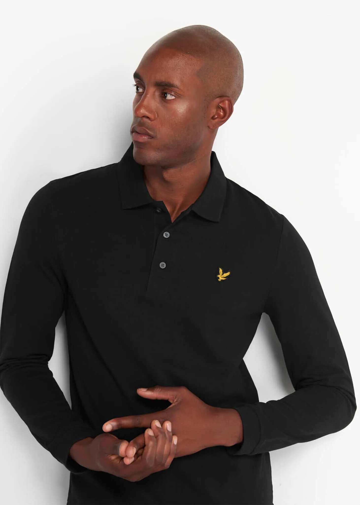 LS polo shirt - jet black