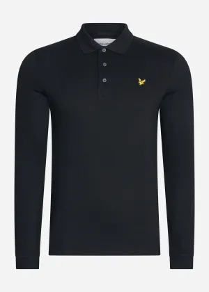 LS polo shirt - jet black