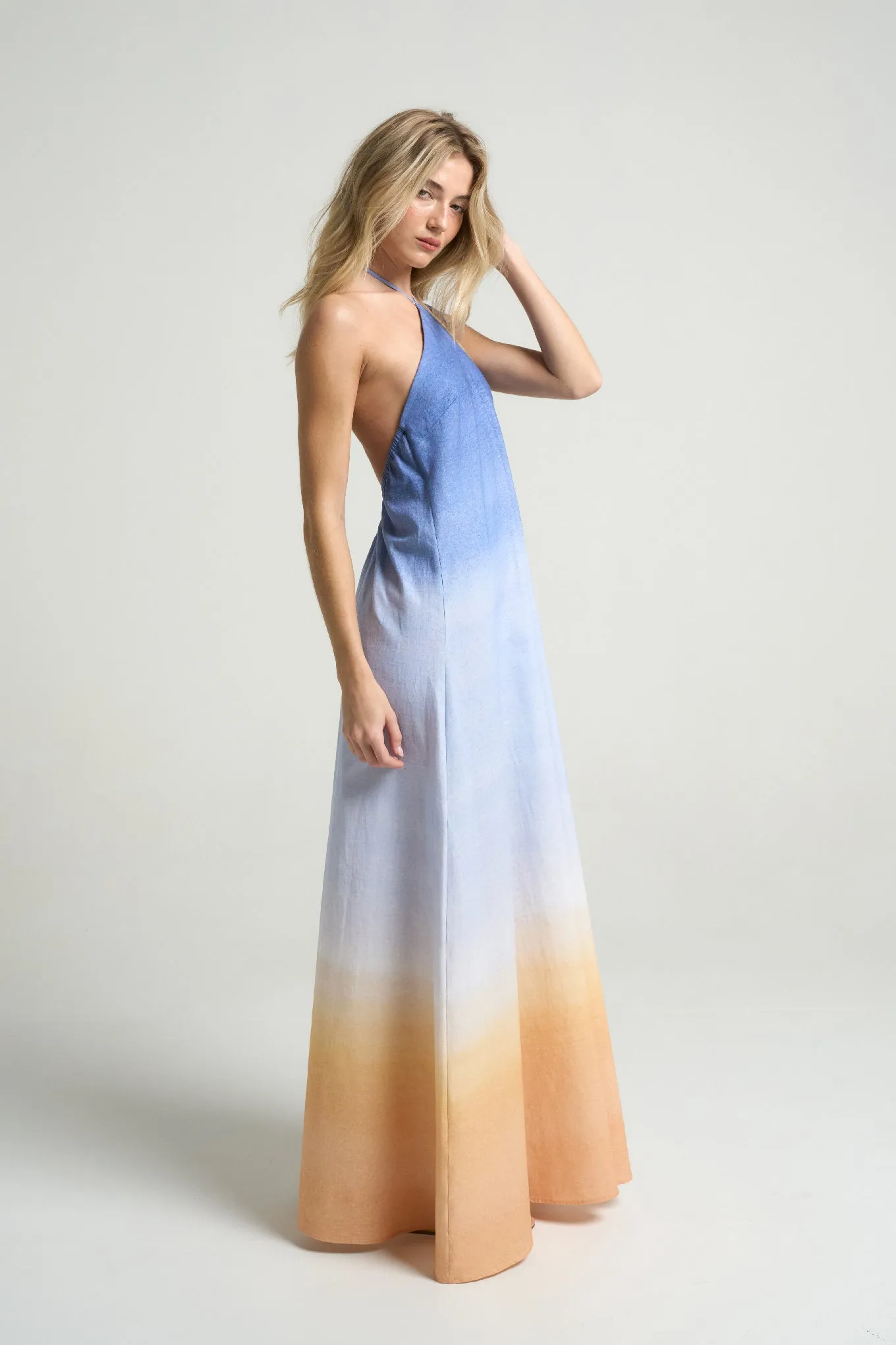 Maxi Halter Dress Sunrise