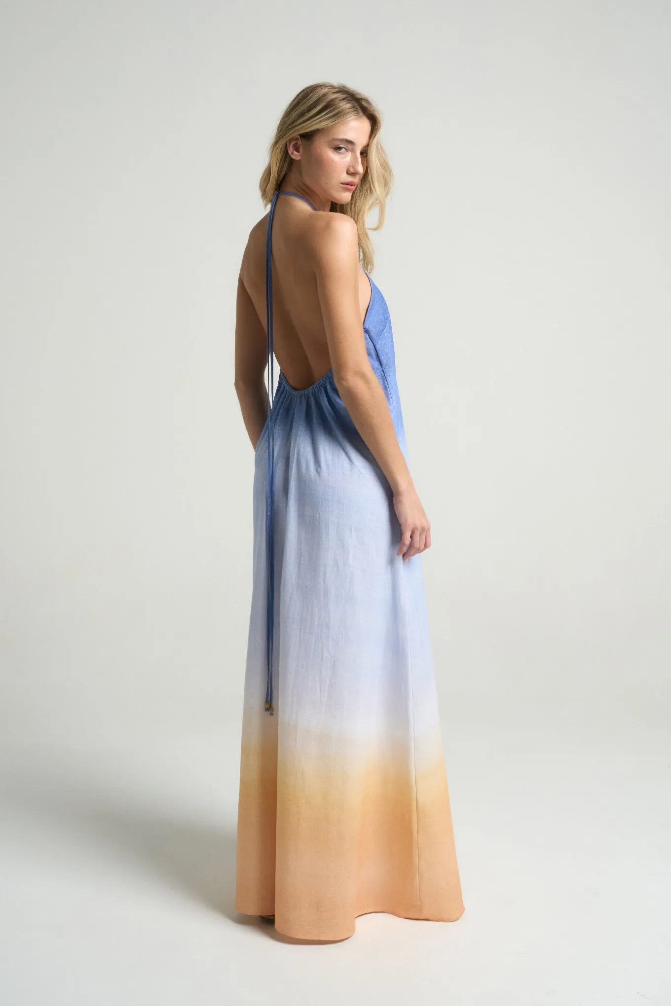 Maxi Halter Dress Sunrise