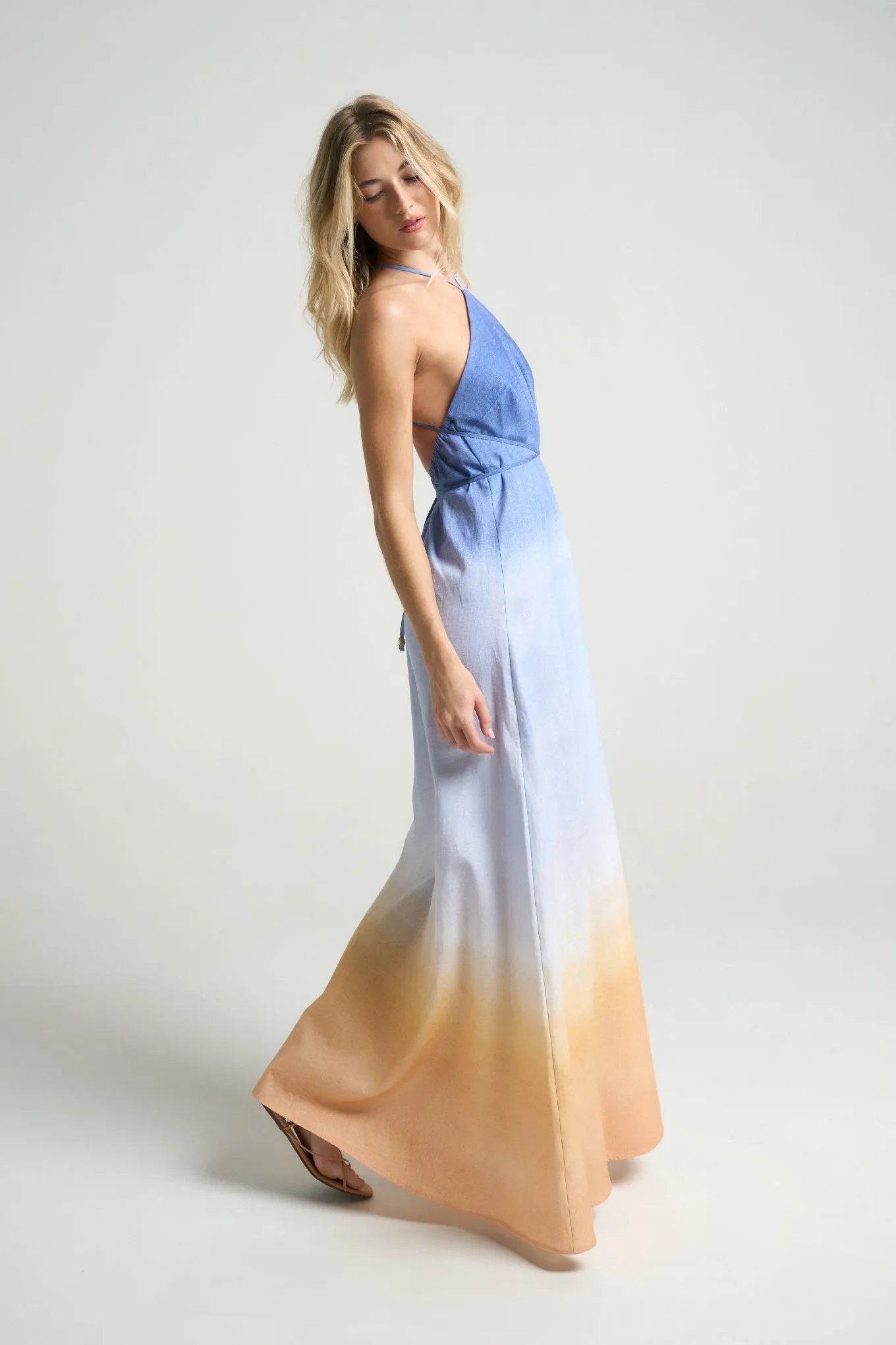 Maxi Halter Dress Sunrise