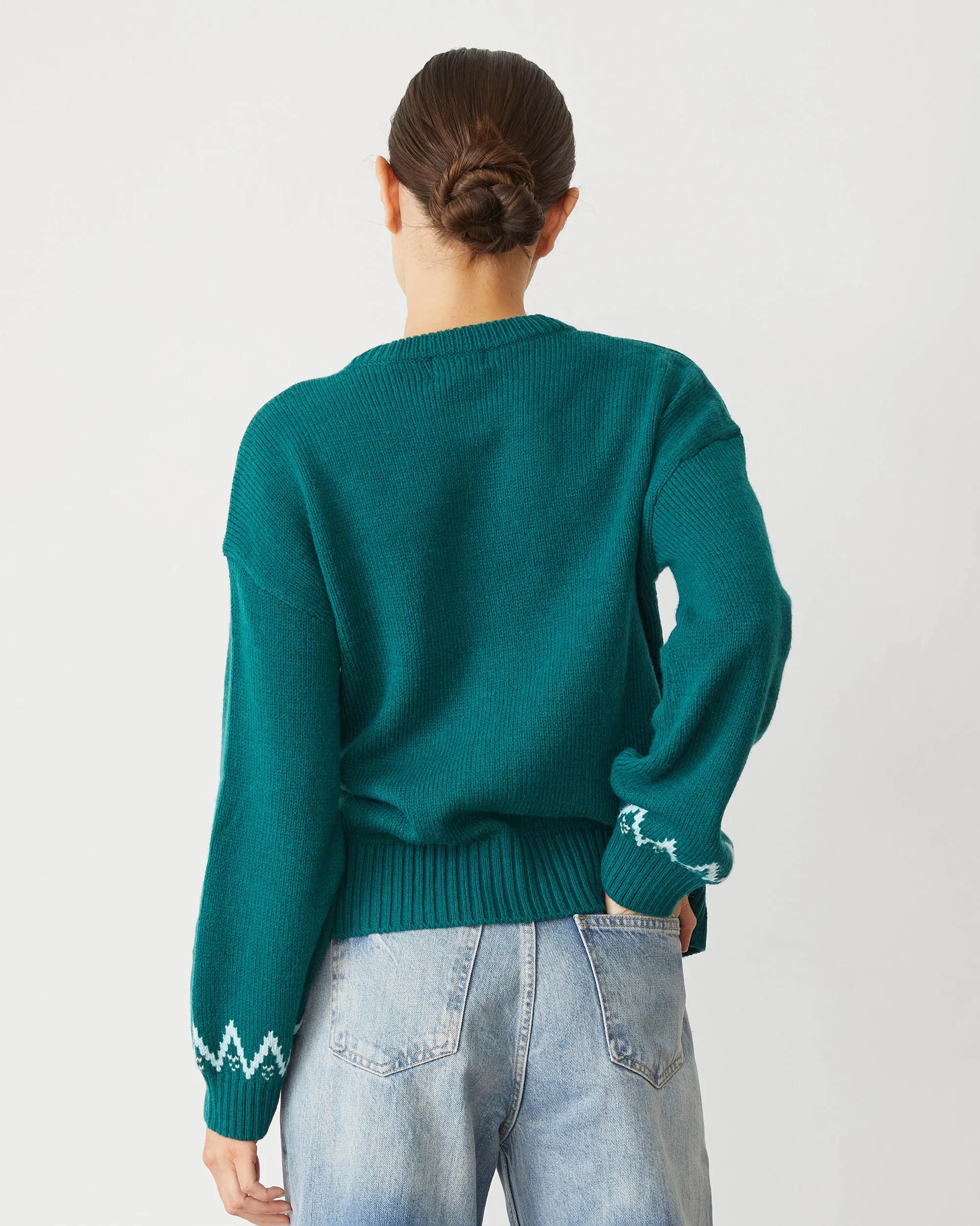 Merino Wool Fair Isle Crew Neck