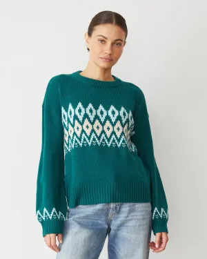 Merino Wool Fair Isle Crew Neck