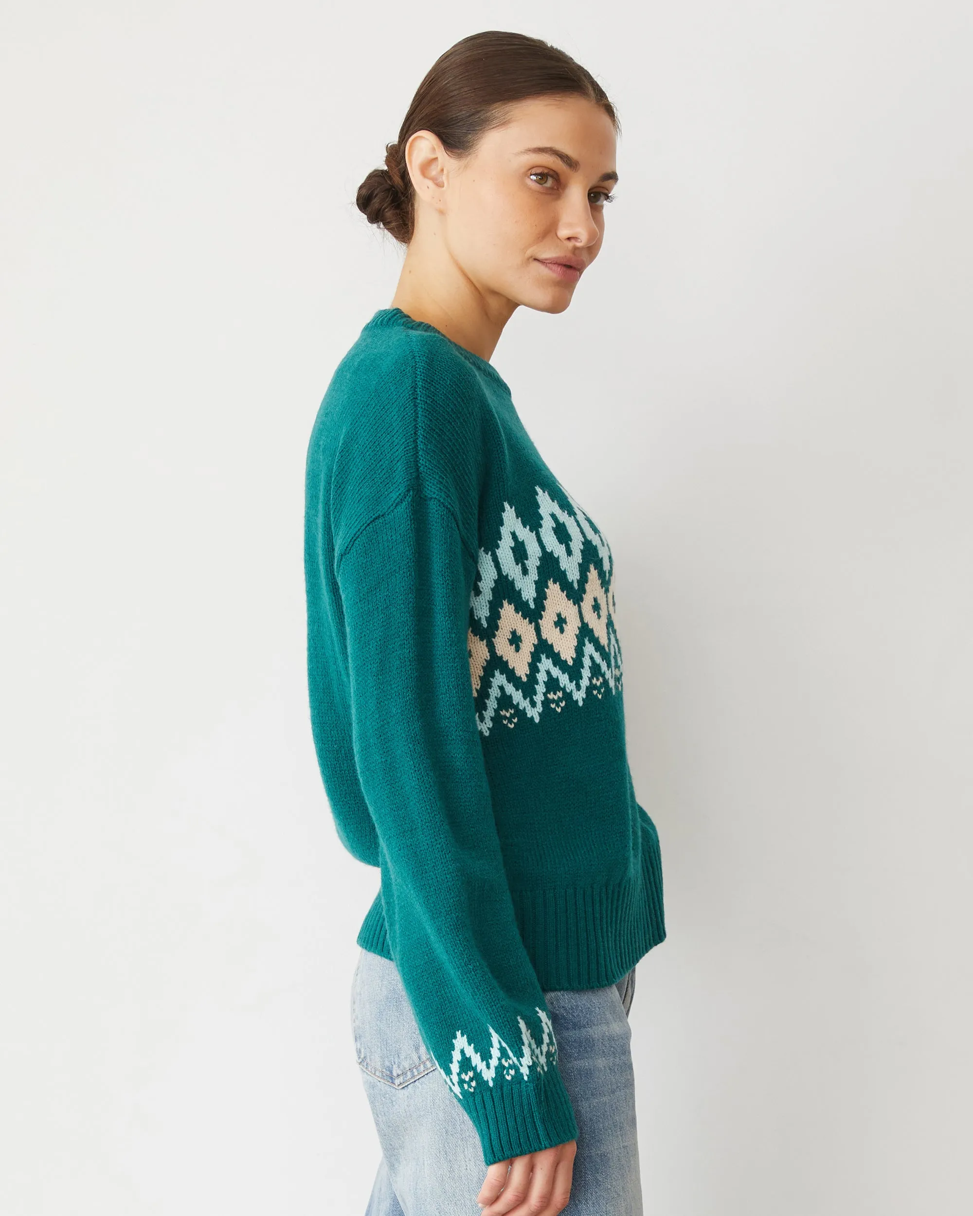 Merino Wool Fair Isle Crew Neck