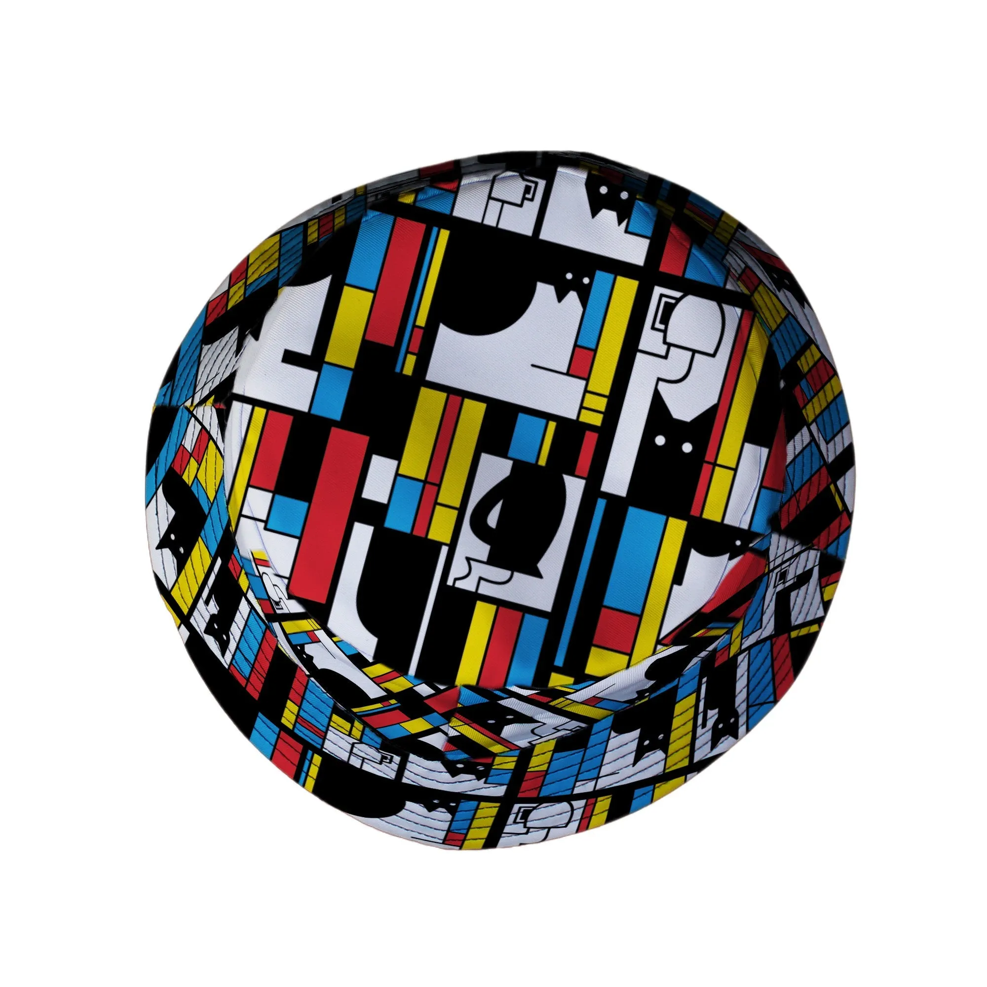 Mondrian Cat Library Bucket Hat