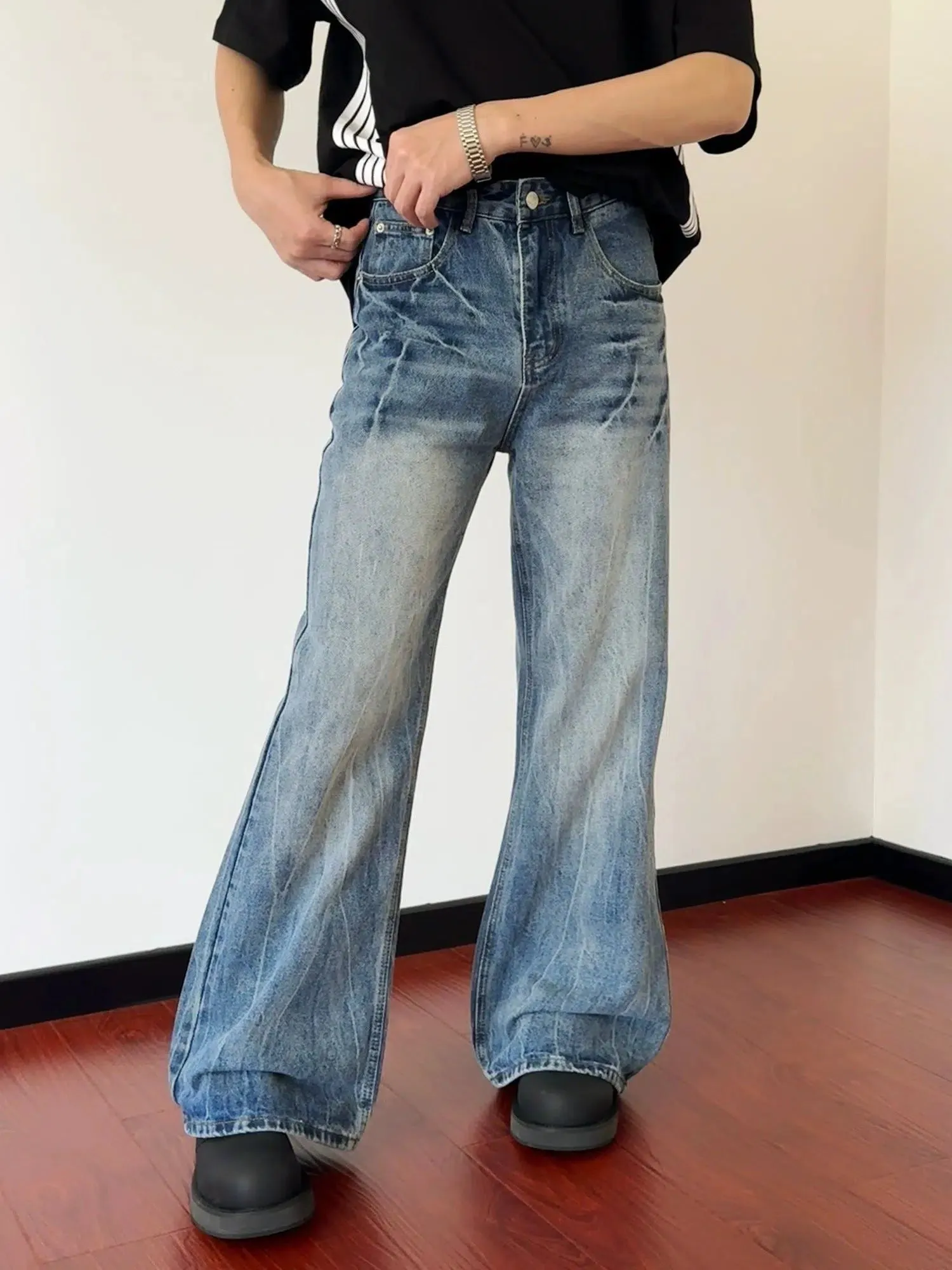 Nine Washed Bootcut Jeans