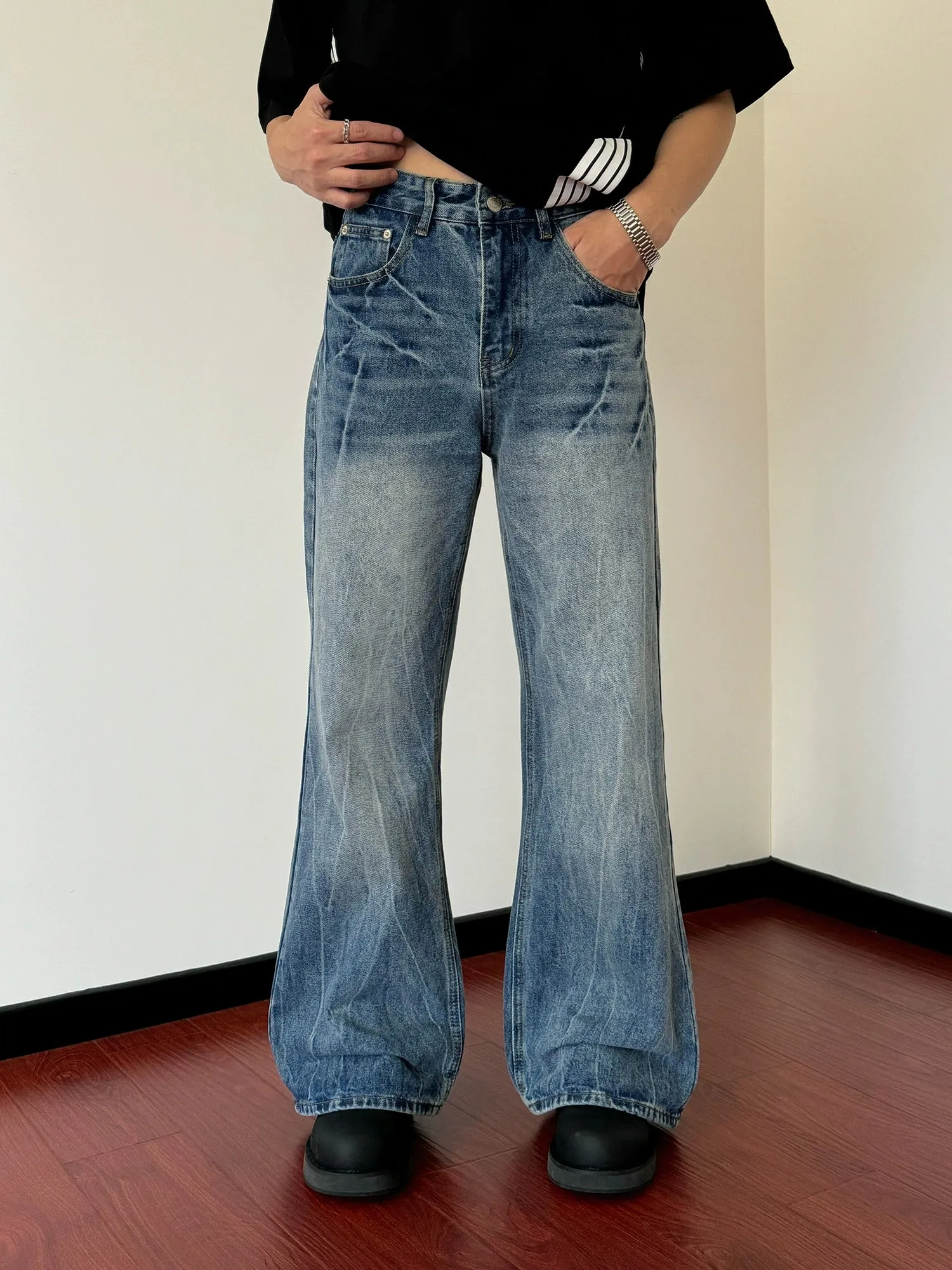 Nine Washed Bootcut Jeans