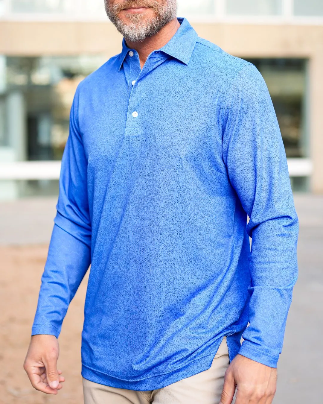 Pique Stretch Polo Long Sleeve - Final Sale