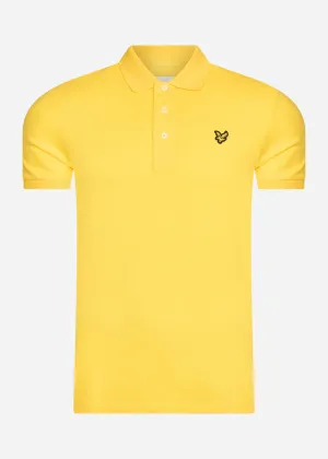 Plain polo shirt - sunshine yellow