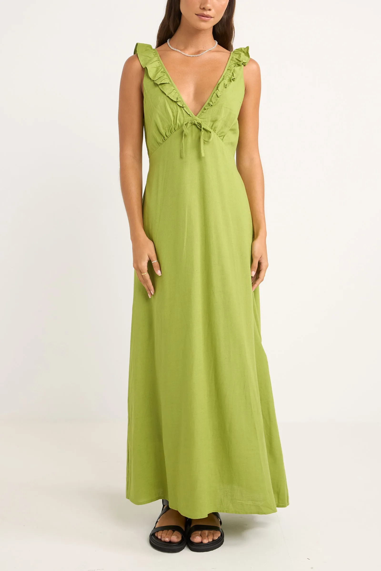 RHYTHM Mila Ruffle Maxi Dress