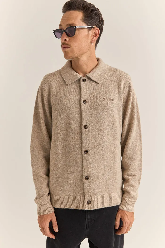 Rhythm Mohair Button Up Knit - NATURAL