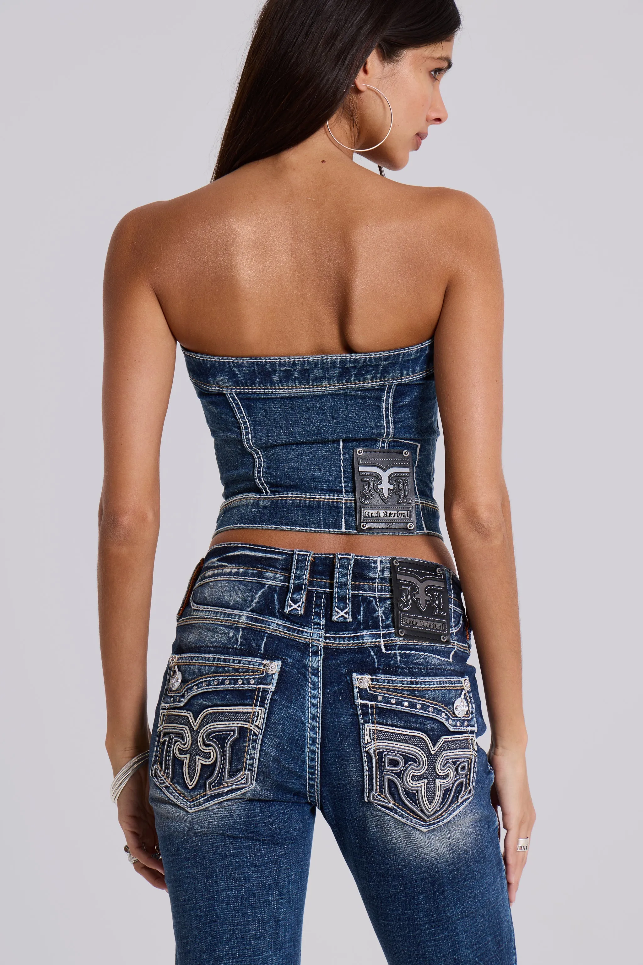 Rock Revival Denim Corset Top