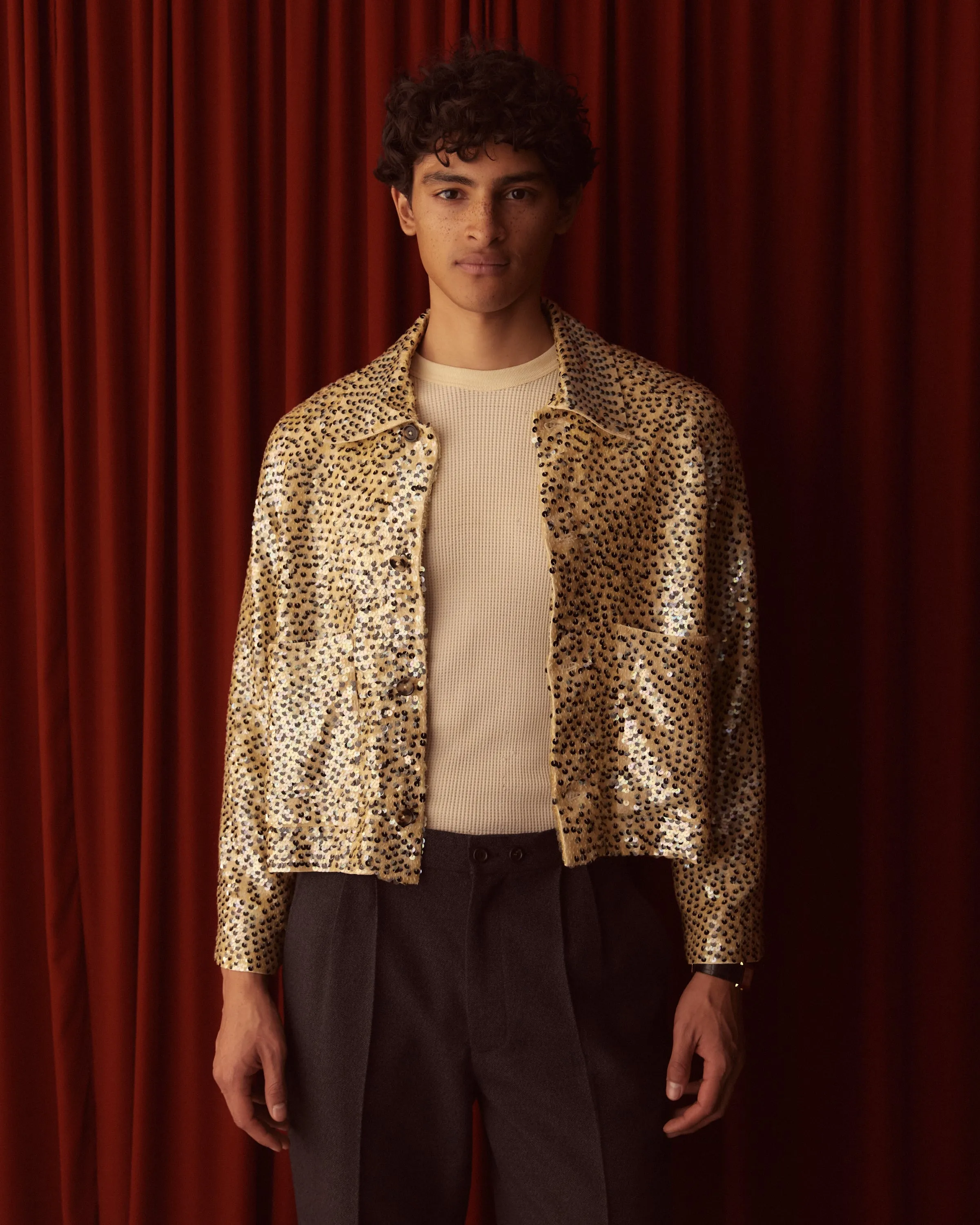 Sequined Forsythia Jacket