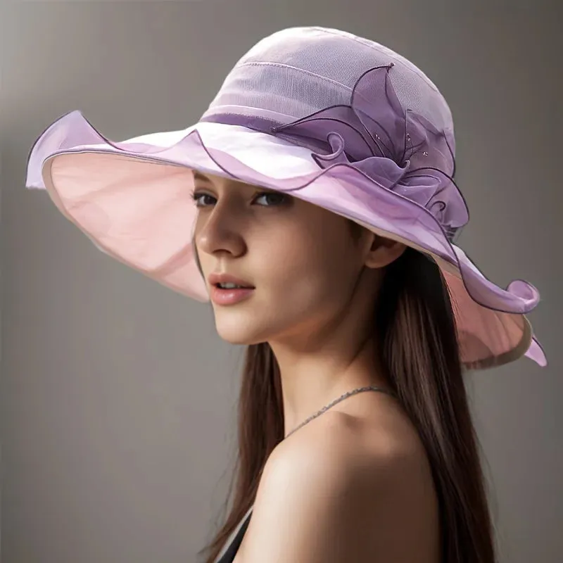 Silk Thin UV Protection Travel Sun Women's 2024 New Summer Hat