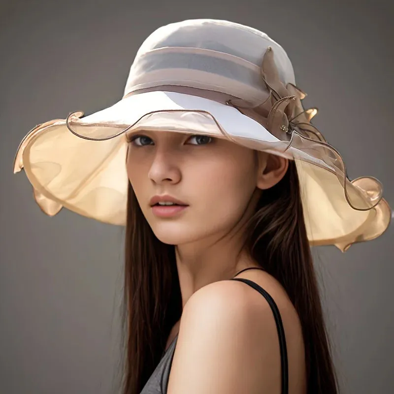 Silk Thin UV Protection Travel Sun Women's 2024 New Summer Hat