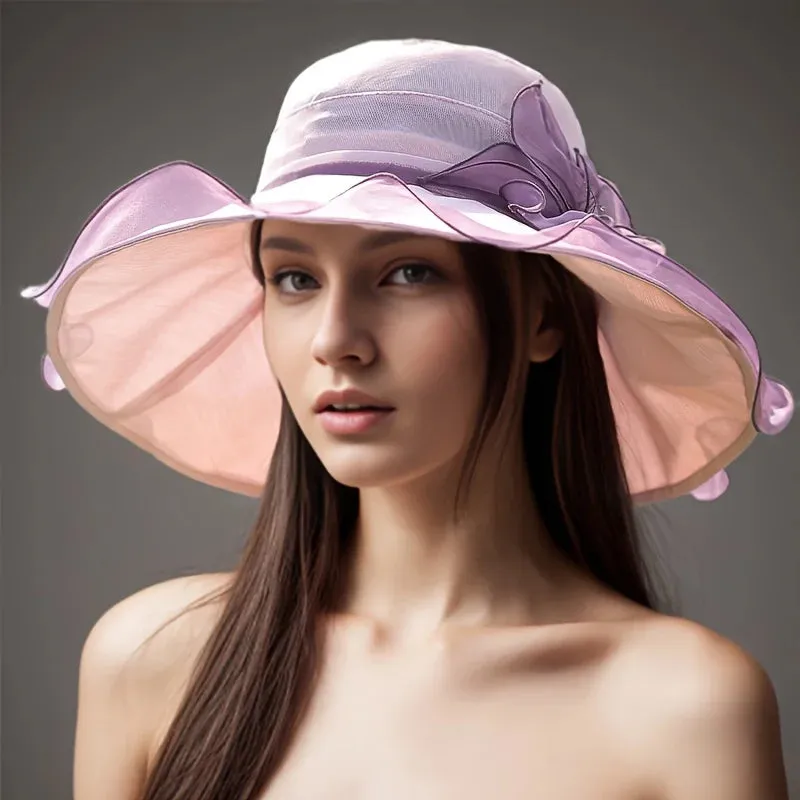 Silk Thin UV Protection Travel Sun Women's 2024 New Summer Hat