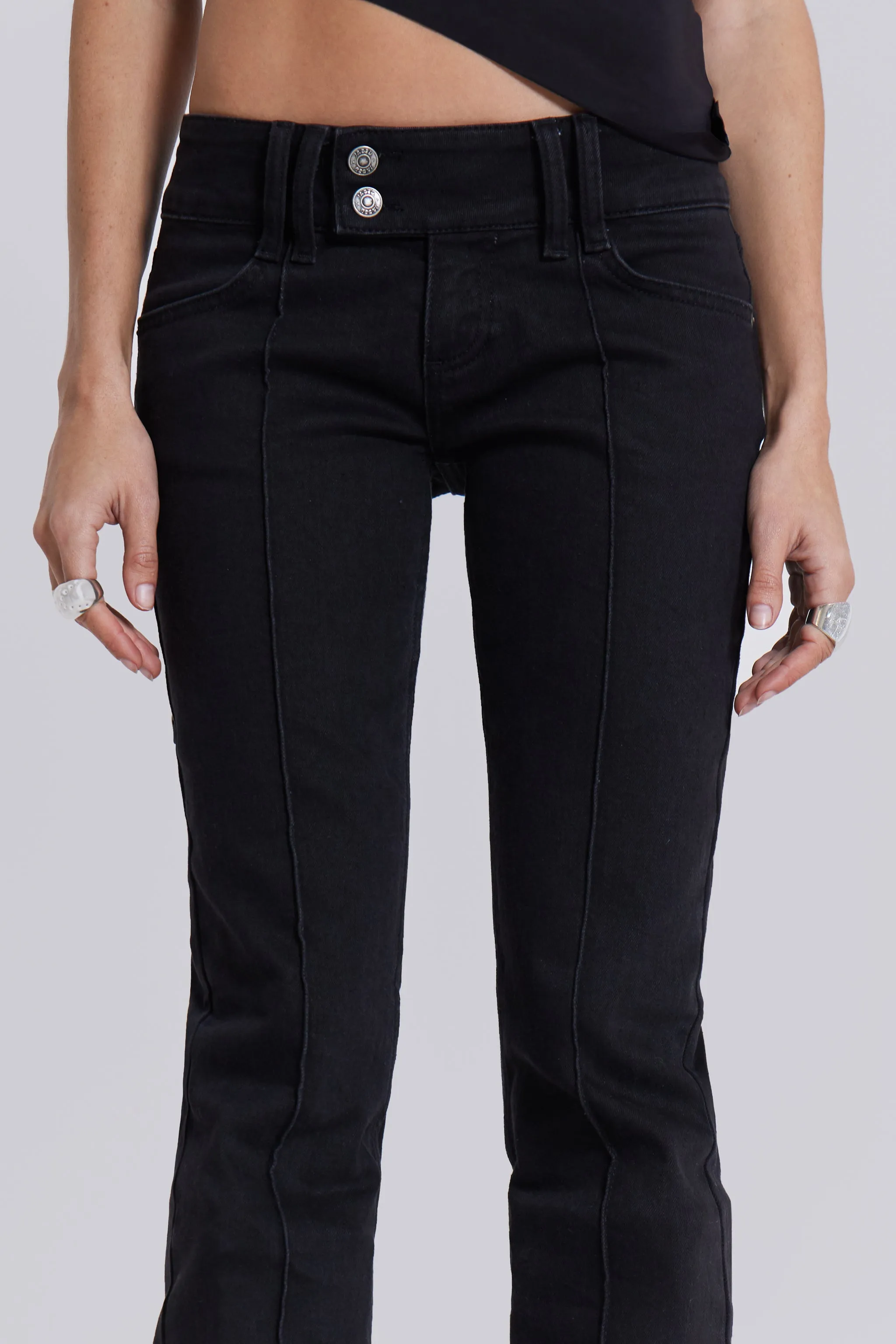 Solid Black Thirteen Jeans